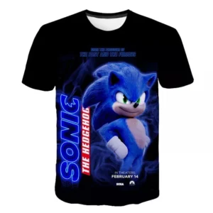 Sonic the Hedgehog 3D Kids T-Shirt – Anime Style
