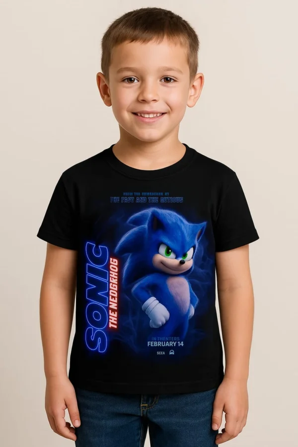 Sonic the Hedgehog 3D Kids T-Shirt – Anime Style