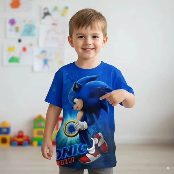 Sonic the Movie Kids T-Shirt – 3D Casual Anime